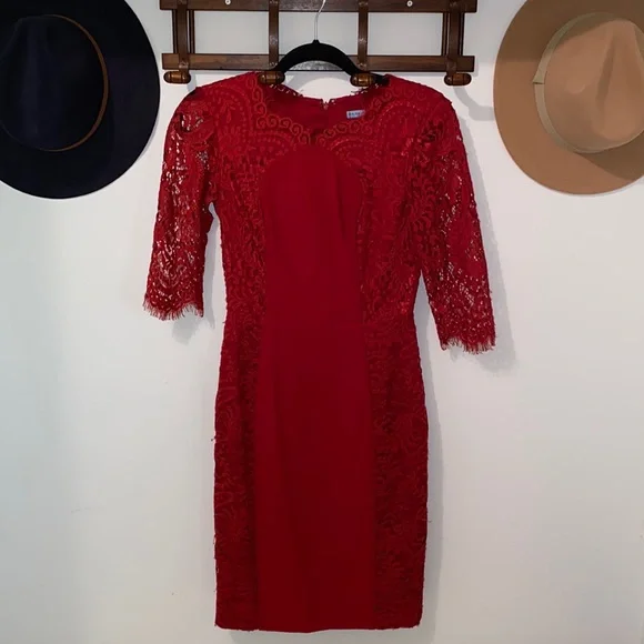 black lace dress midi length Liza Dress - Black, AU/UK 8 main image 0